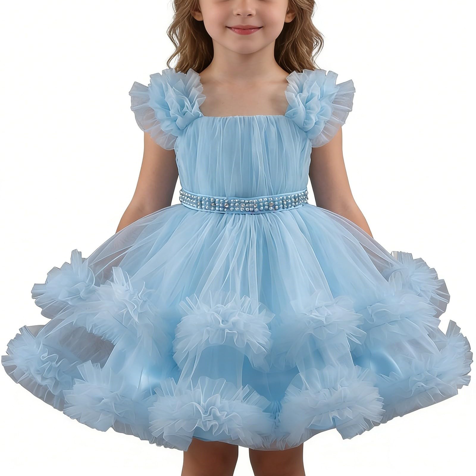 HLTYGWX Kleider Mädchen Rock Kleider Mädchen Kleider Mädchen Festliches Partykleid Tutu Kleid für Geburtstagsauftritt
