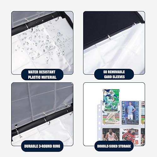 Miniatura 4 de Carpeta de Álbum de Tarjetas Coleccionables de 900 Bolsillos, Carpeta de Tarjetas de Béisbol con Fundas, Álbum Coleccionable para Tarjetas de