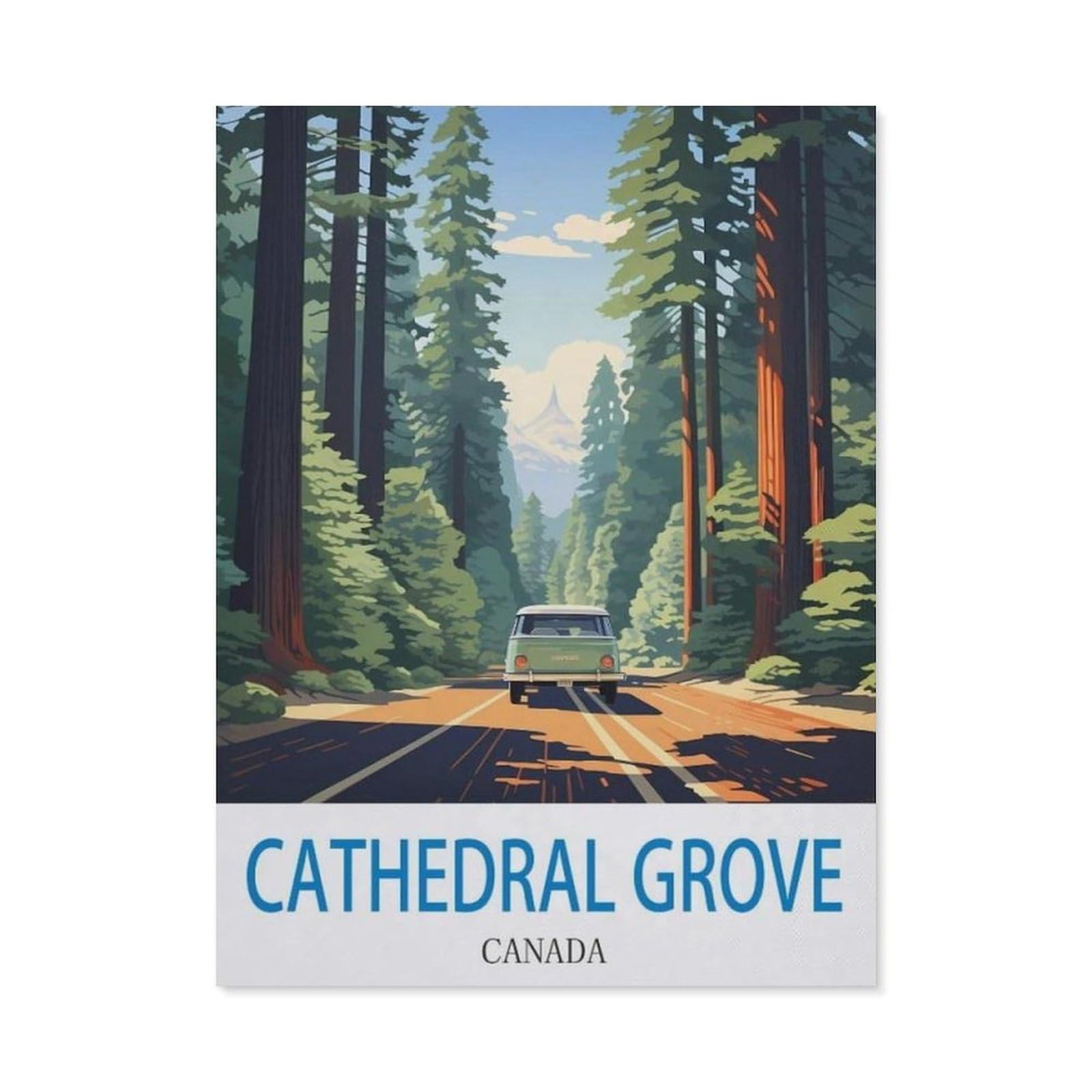 BEAYODKP Full Diamond 5D DIY Diamond Painting，Cathedral Grove Canada，3D Diamond Embroidery Cross Stitch Mosaic Needle Works（40 x 50 cm/15.74 x 19.68 inches）-CO8