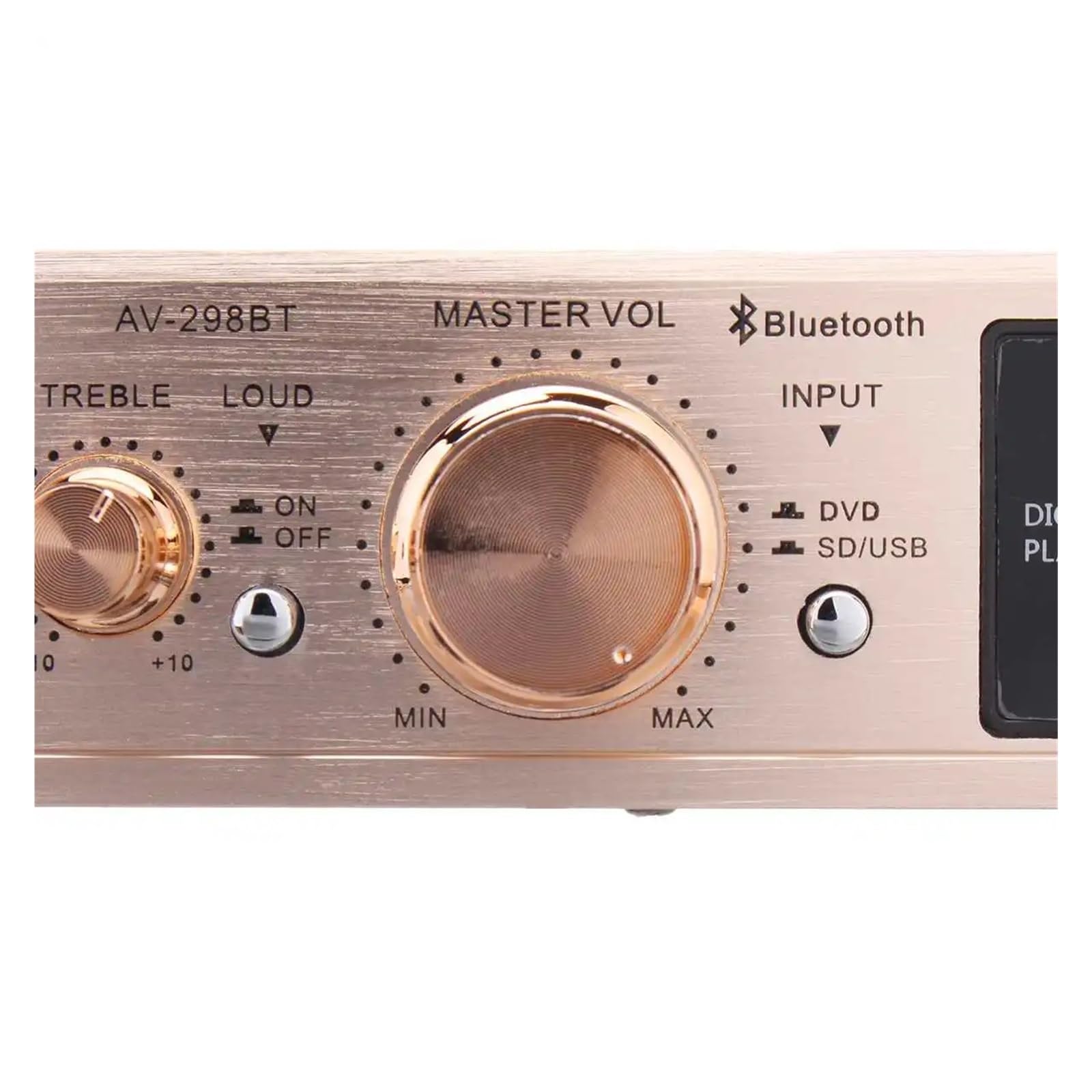 Wzmacniacz audio, Wzmacniacz domowy Cyfrowy Auto AV HiFi Klasa wzmacniaczy mocy Dźwięk stereo Odtwarzacz radia FM Procesor do domowego majsterkowania(Black)