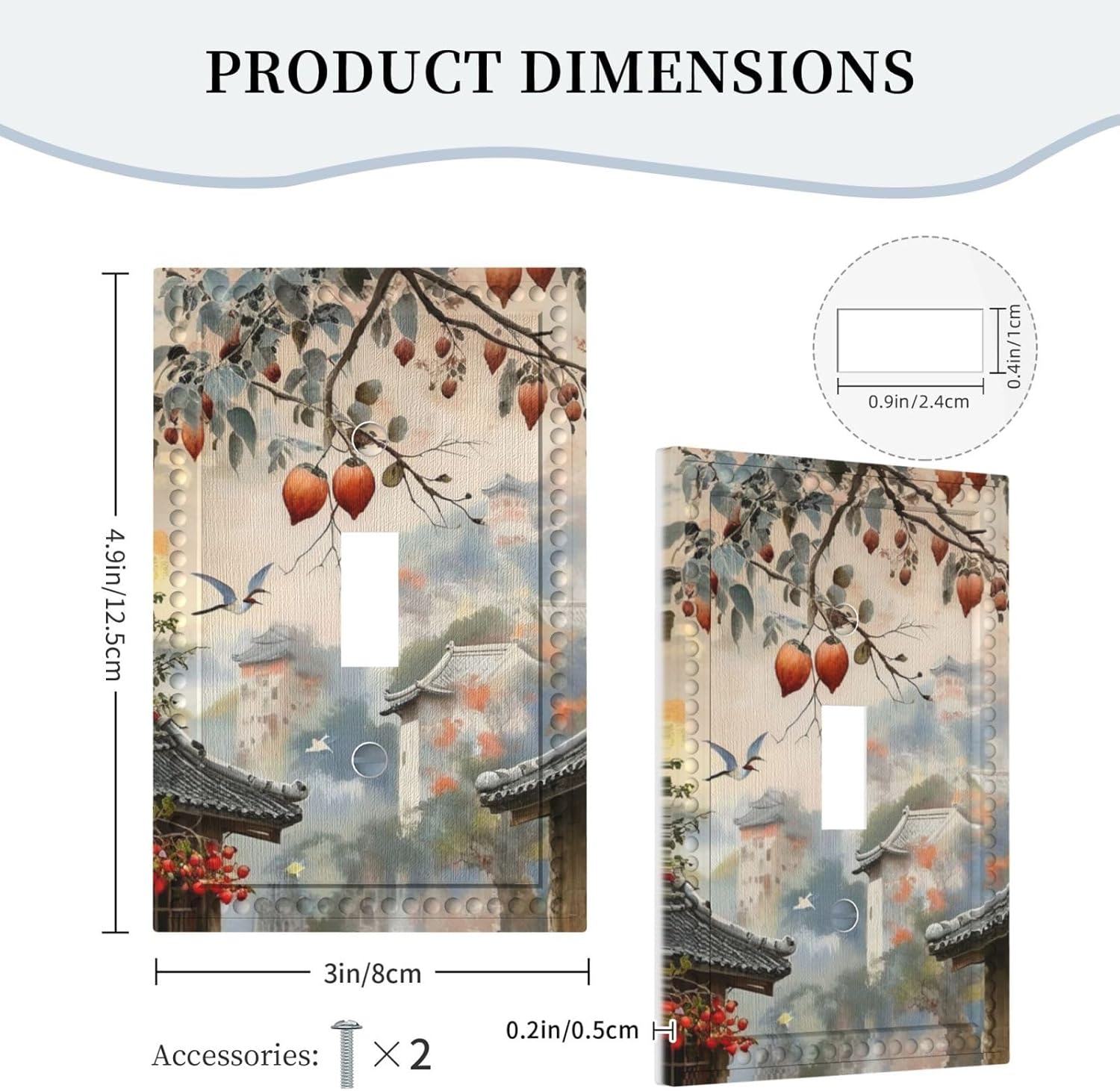 Decorative Art Light Switch Covers Small Town Scenery forest Single Toggle Wall Plate Decorative Switchcover Electrical Switchplate