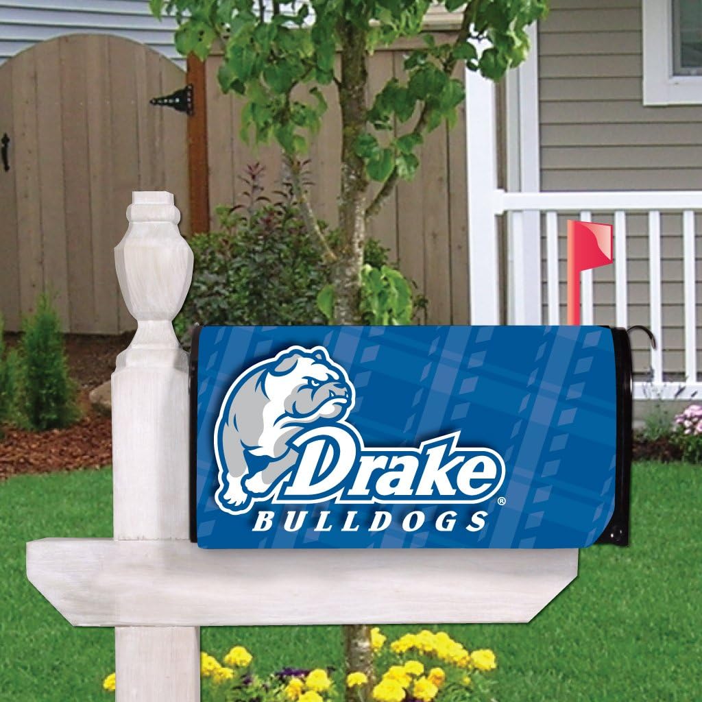 VictoryStore Outdoor Mailbox Cover - Drake University, Plaid, Magnetic Mailbox Cover