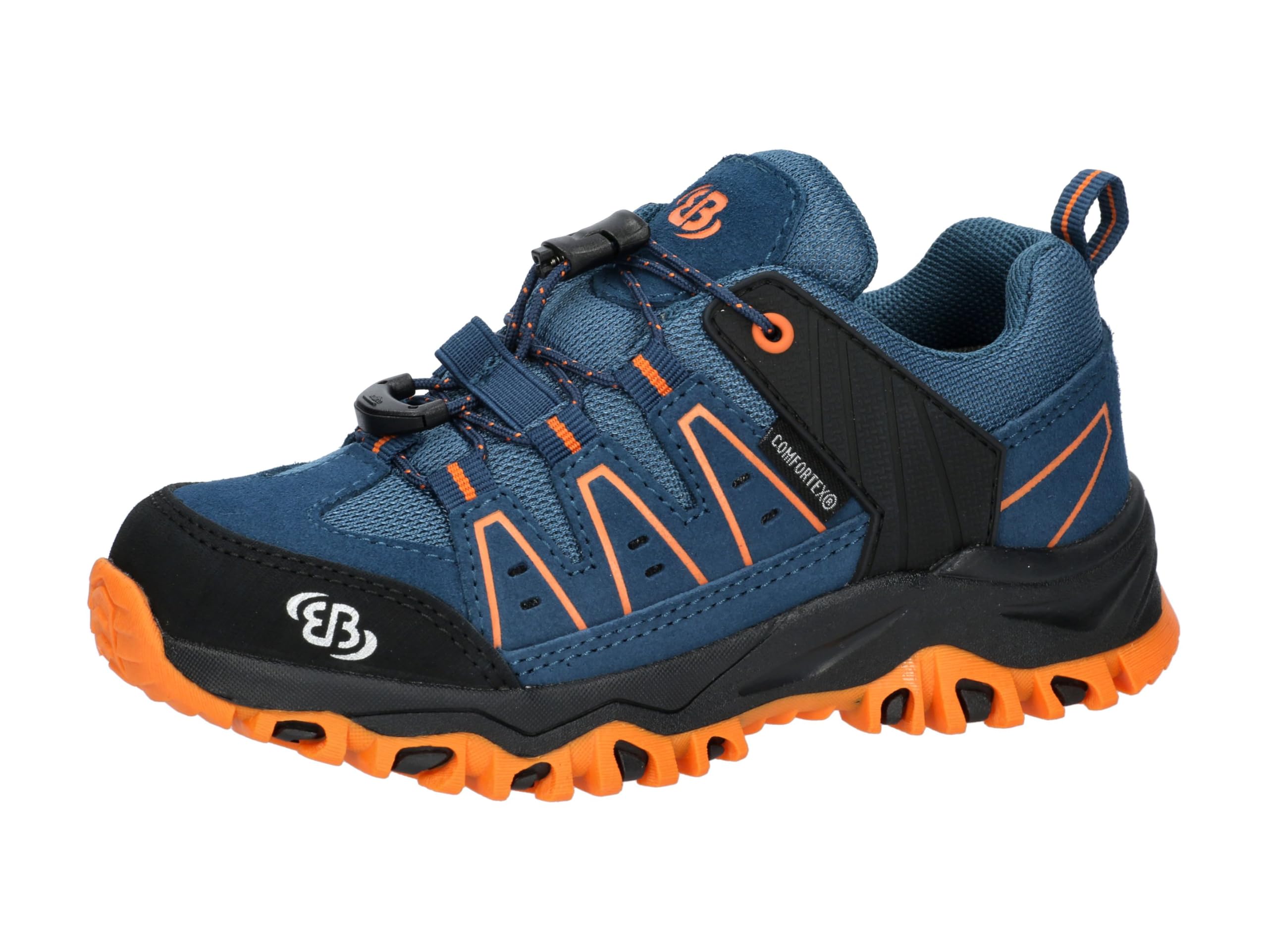 Brütting Mount Pinos Kids Low Trekking Shoes, Petrol/Orange, 41 EU