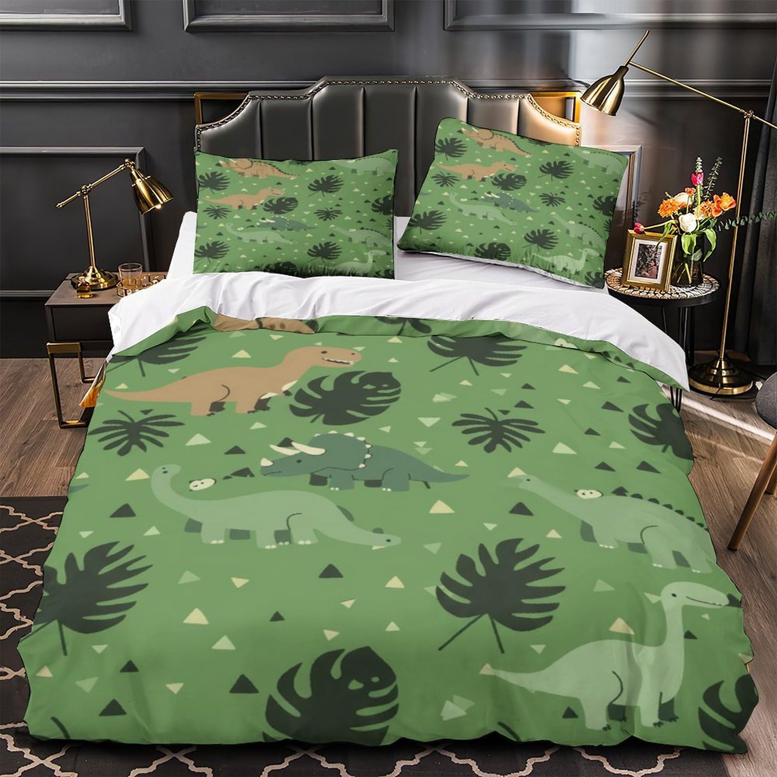 Housse de couette dinosaure 3D pour décorer la chambre de garçon style jurassique