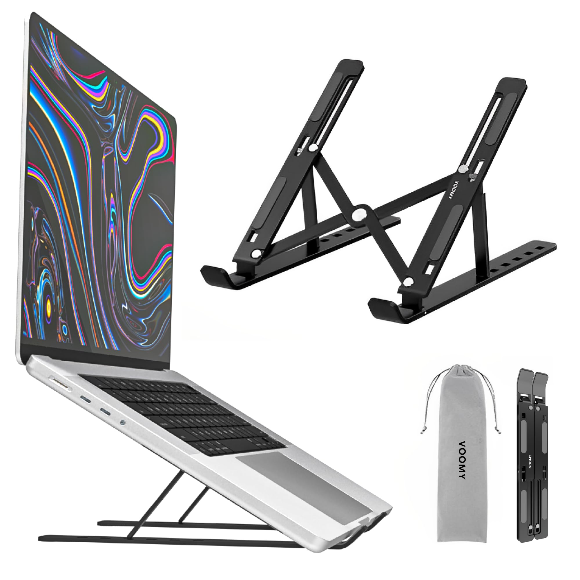 shefor Laptopstandaard, 360° draaibare basis, laptopstandaard, in hoogte verstelbaar, stabiele aluminium laptopstandaard, ergonomische notebookstandaard, compatibel met laptop (10-17 inch), MacBook shefor Laptopstandaard, 360° draaibare basis, laptopstandaard, in hoogte verstelbaar, stabiele aluminium laptopstandaard, ergonomische notebookstandaard, compatibel met laptop (10-17 inch), MacBook