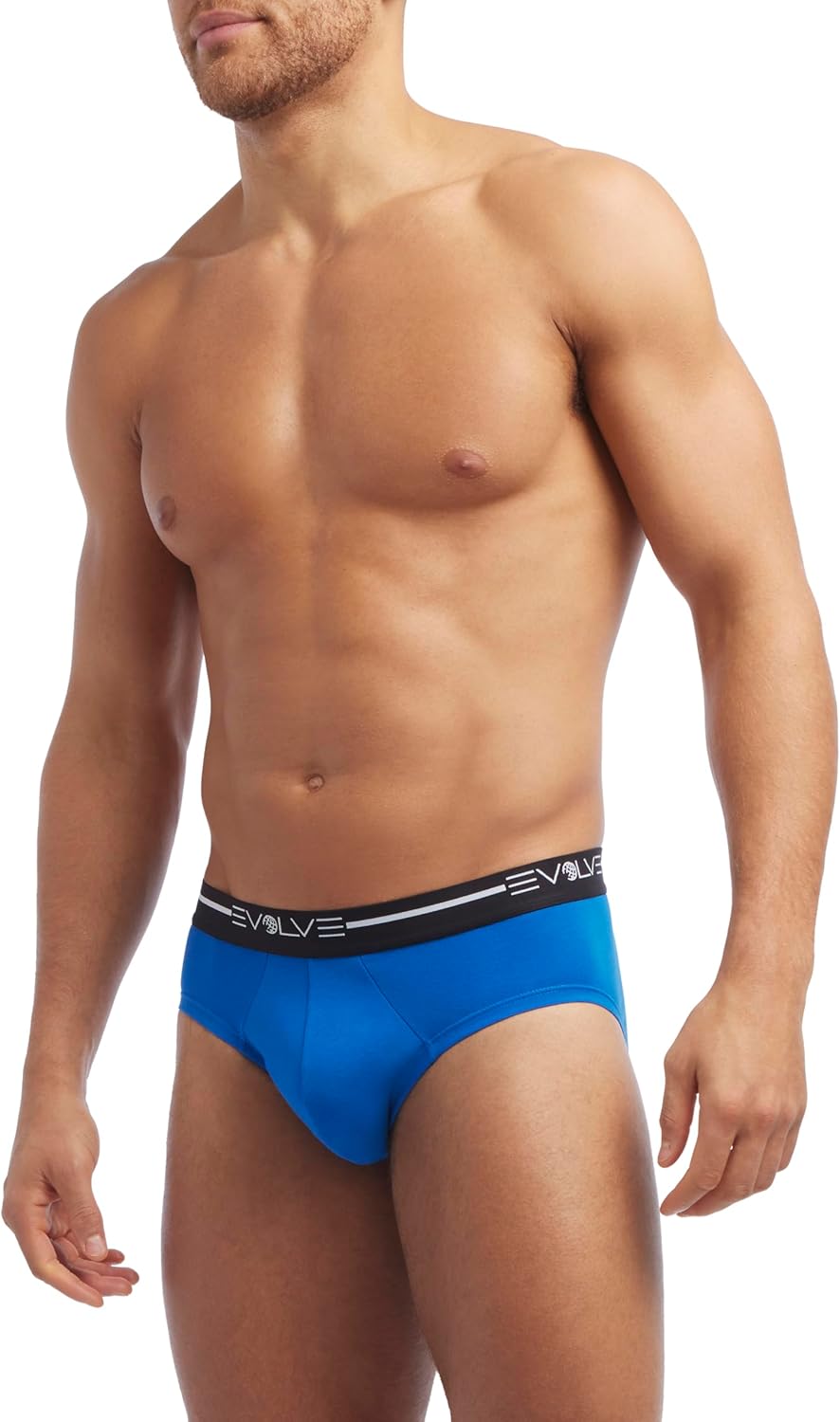 EVOLVE Men's Cotton Stretch No Show Brief Underwear Multipack - Image 4