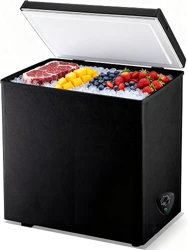 4.99 Cubic Feet Deep Chest Freezer Compact Freezers with Adjustable
