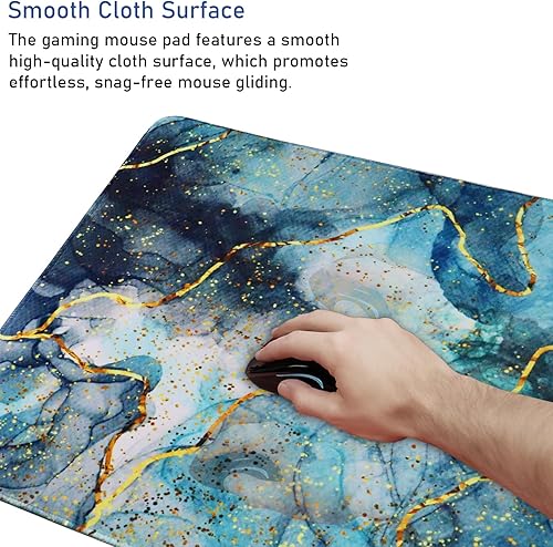 Vista 56 de Alfombrilla de mouse grande para juegos, 31.5 x 15.7 x 0.12 pulgadas, alfombrilla de mouse extendida, antideslizante, resistente a derrames