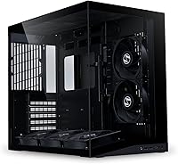 LIAN LI O11D Mini V2 Flow PC Case - Compact ATX Mid-Tower with 5 Reverse Blade Fans, Superior Airflow & Panoramic Glass View, Black