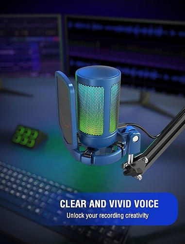 Miniatura 6 de FIFINE - Micrófono USB para juegos de transmisión para PC para Mac OSWindows, micrófono condensador cardioide AmpliGame con RGB para grabación vocal