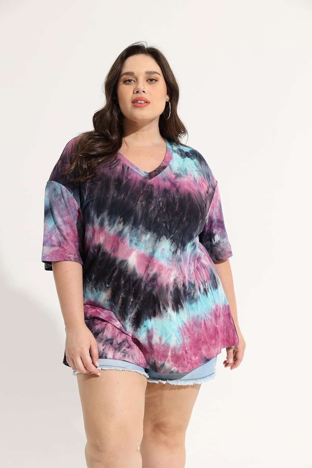 TIYOMI Plus Size T Shirt for Women Short Sleeve Basic Casual Classic Tops Summer Blouse XL-5XL 14-28 - Image 2