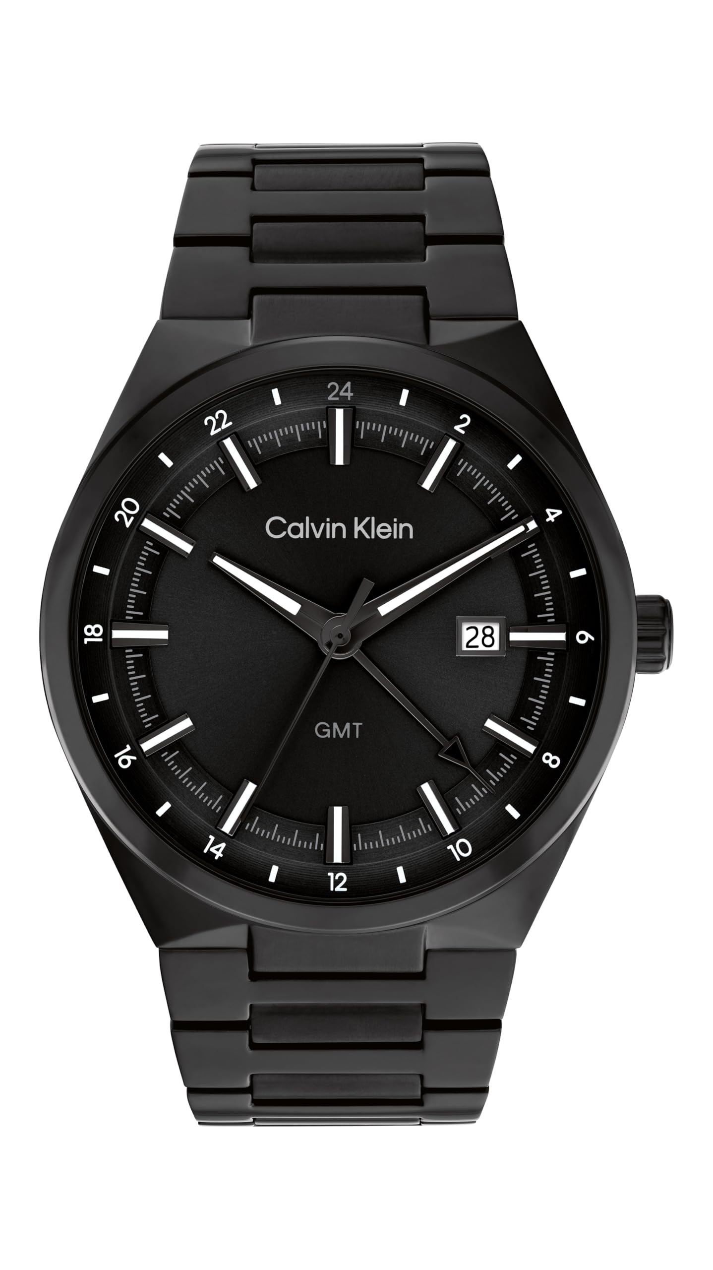 Calvin Klein Montre Distinguish GMT Montre Homme Distinguish avec Bracelet en Acier Inoxydable