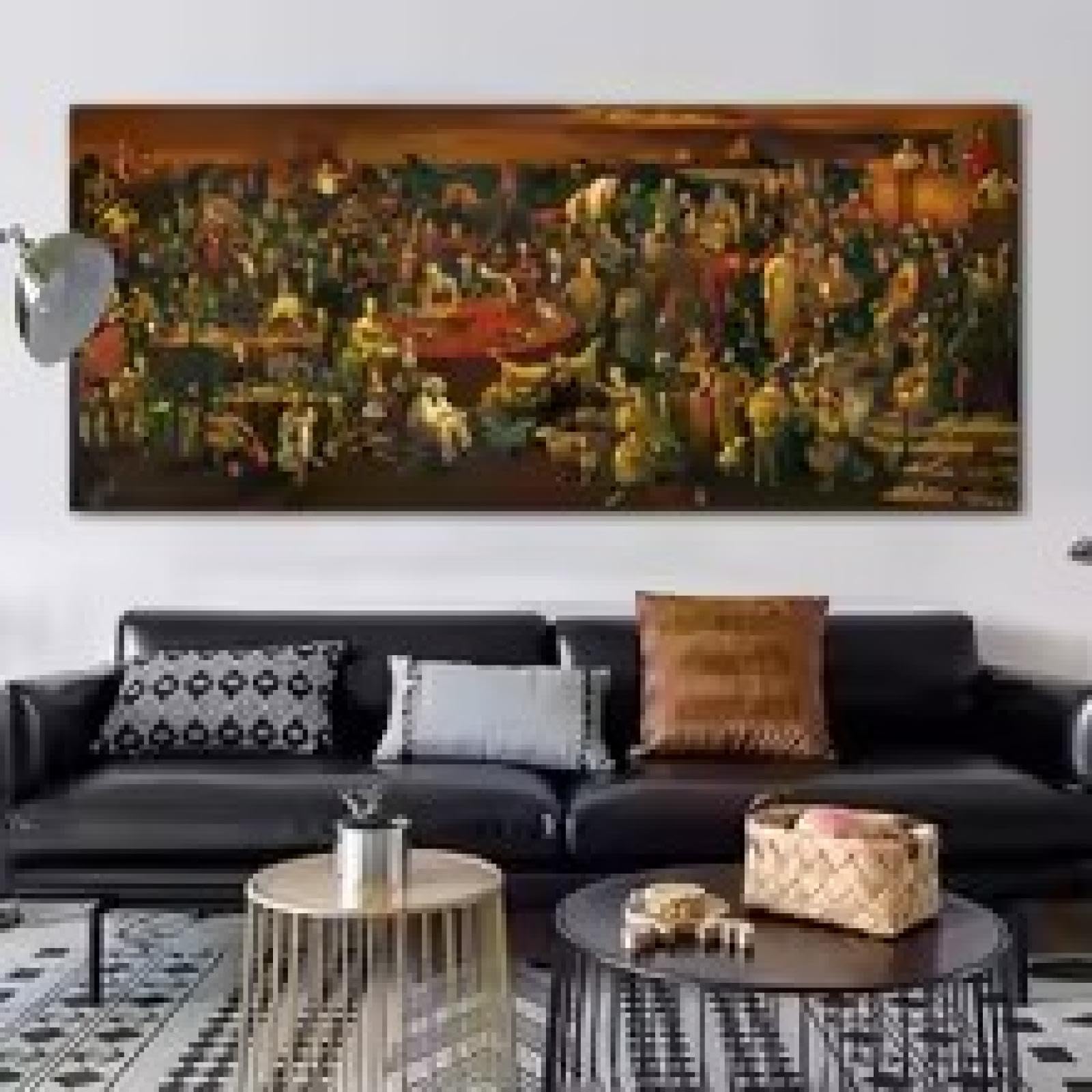 Toile 40x80cm Avec Cadre Divine Comédie, l'esprit classique chez vous