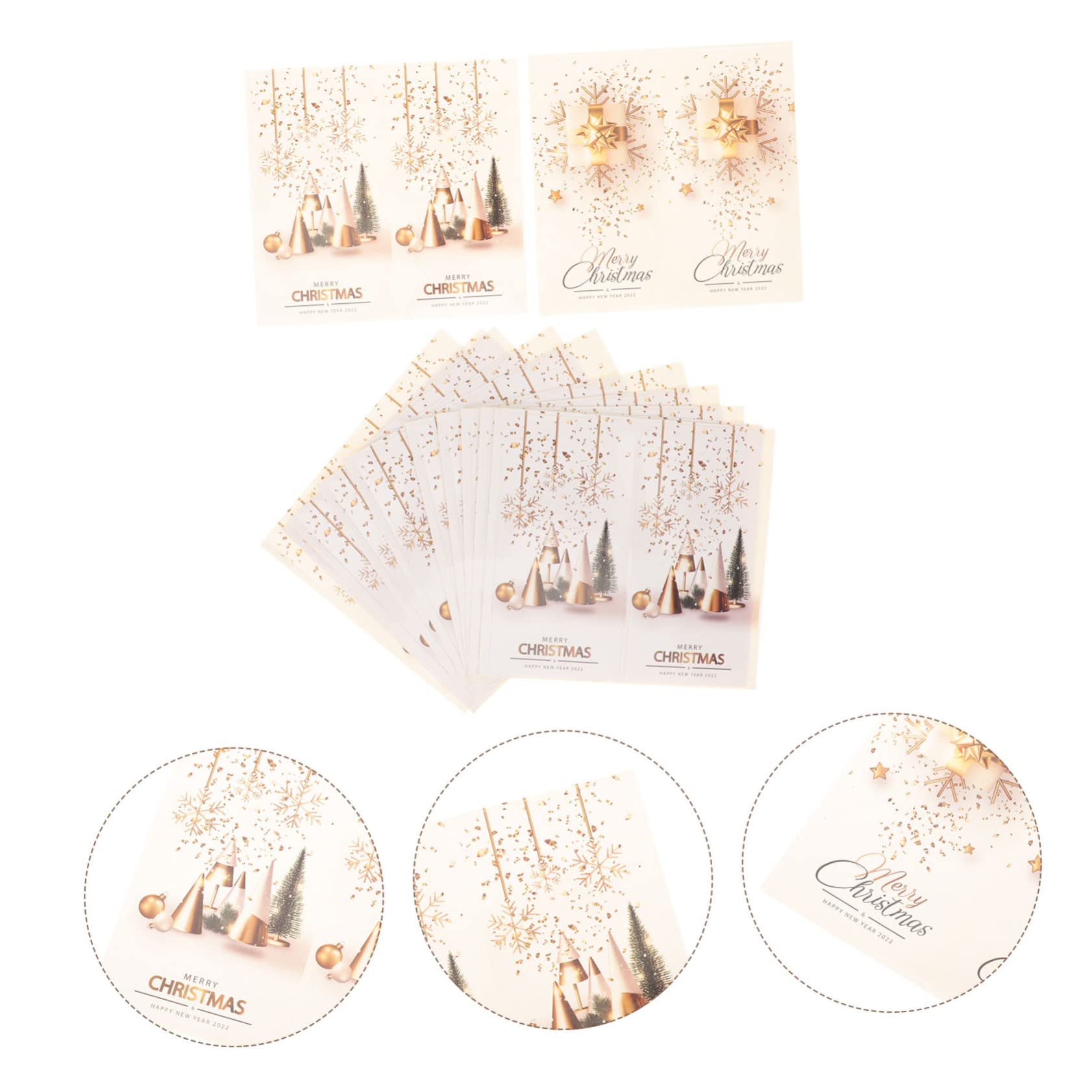 STOBOK 200pezzi Adesivi Decorativi Natalizi Per Scatole e Buste Stickers Mano Per Decorazioni Natale e Regali Per Biglietti Pacchi e Sacchetti Caramelle