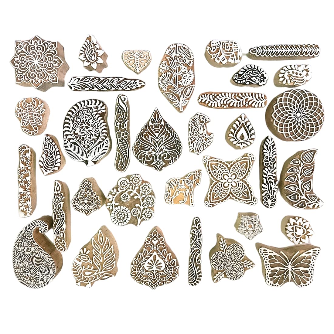 Kraftwala Wooden Art Craft Deep Carved Mix Scrapbooking Printing Blocks (Pack of 10) (B0CQFJVT9W) Amazon Price History, Amazon Price Tracker