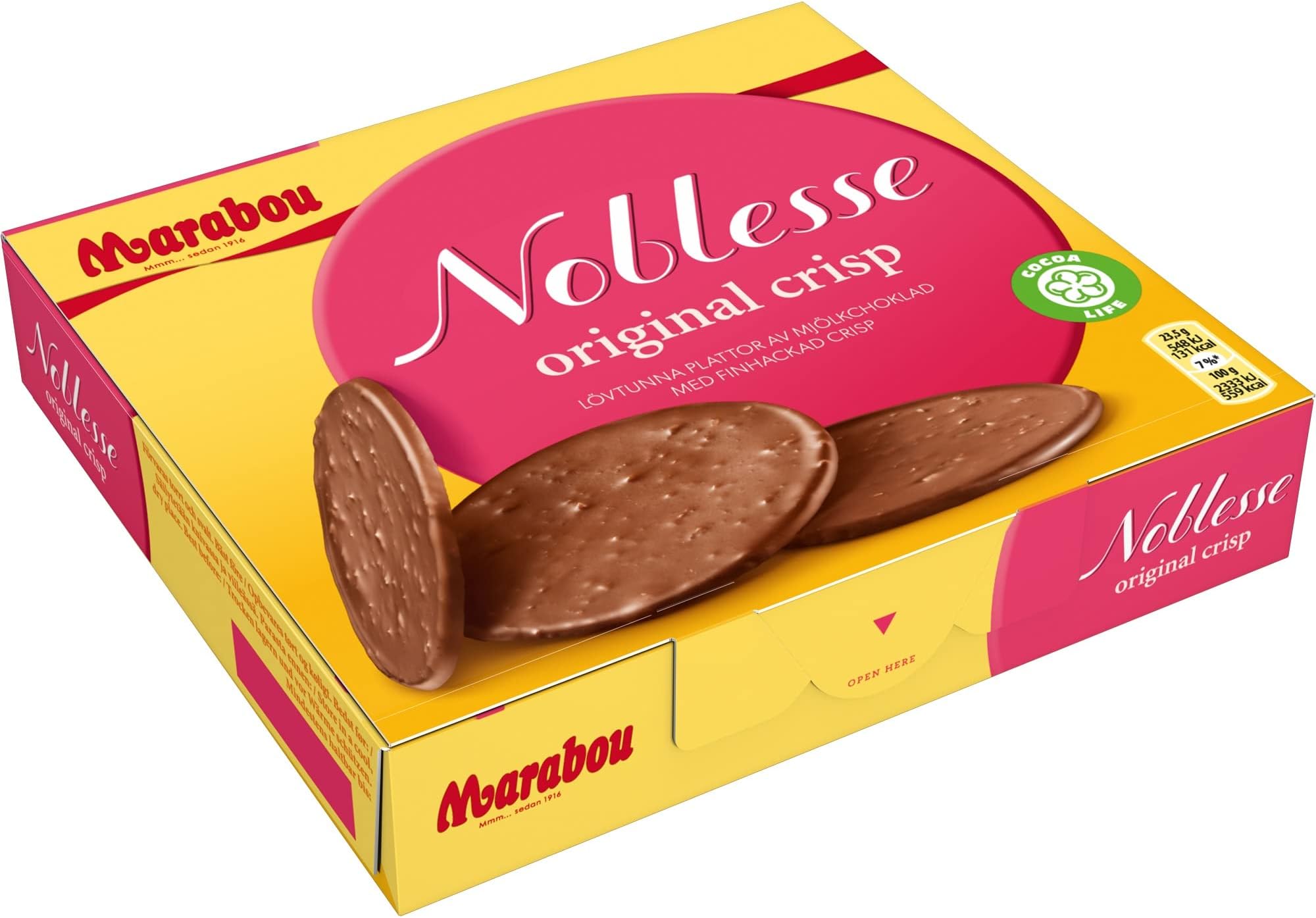 Noblesse Milk Chocolate Thins With Corn Crisp Wafer