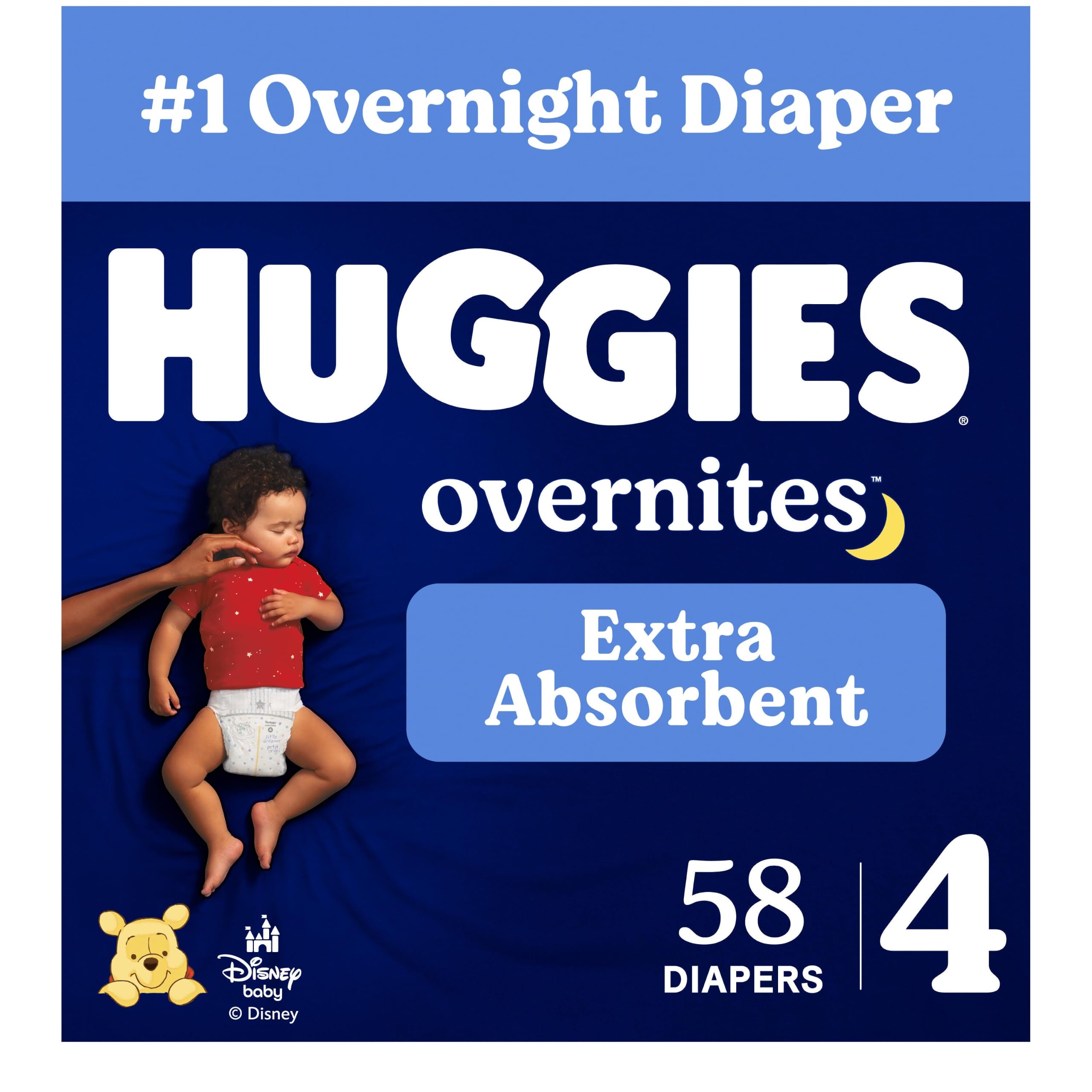 Photo 1 of Huggies Overnites Diapers Size 4, 58 Count