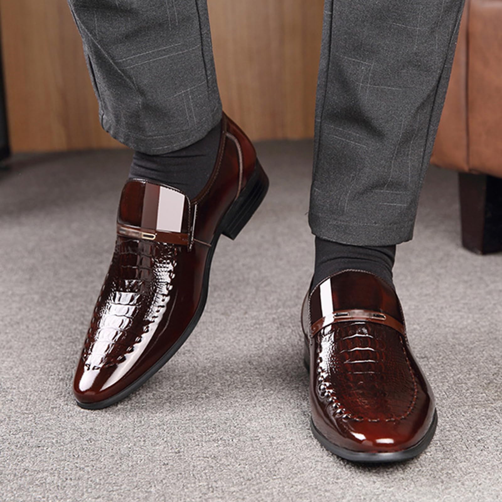 Uomo Scarpe Formali Scarpe da Sposa | vintage, classici, senza lacci, in pelle, antiscivolo, mocassini, eventi aziendali, attività