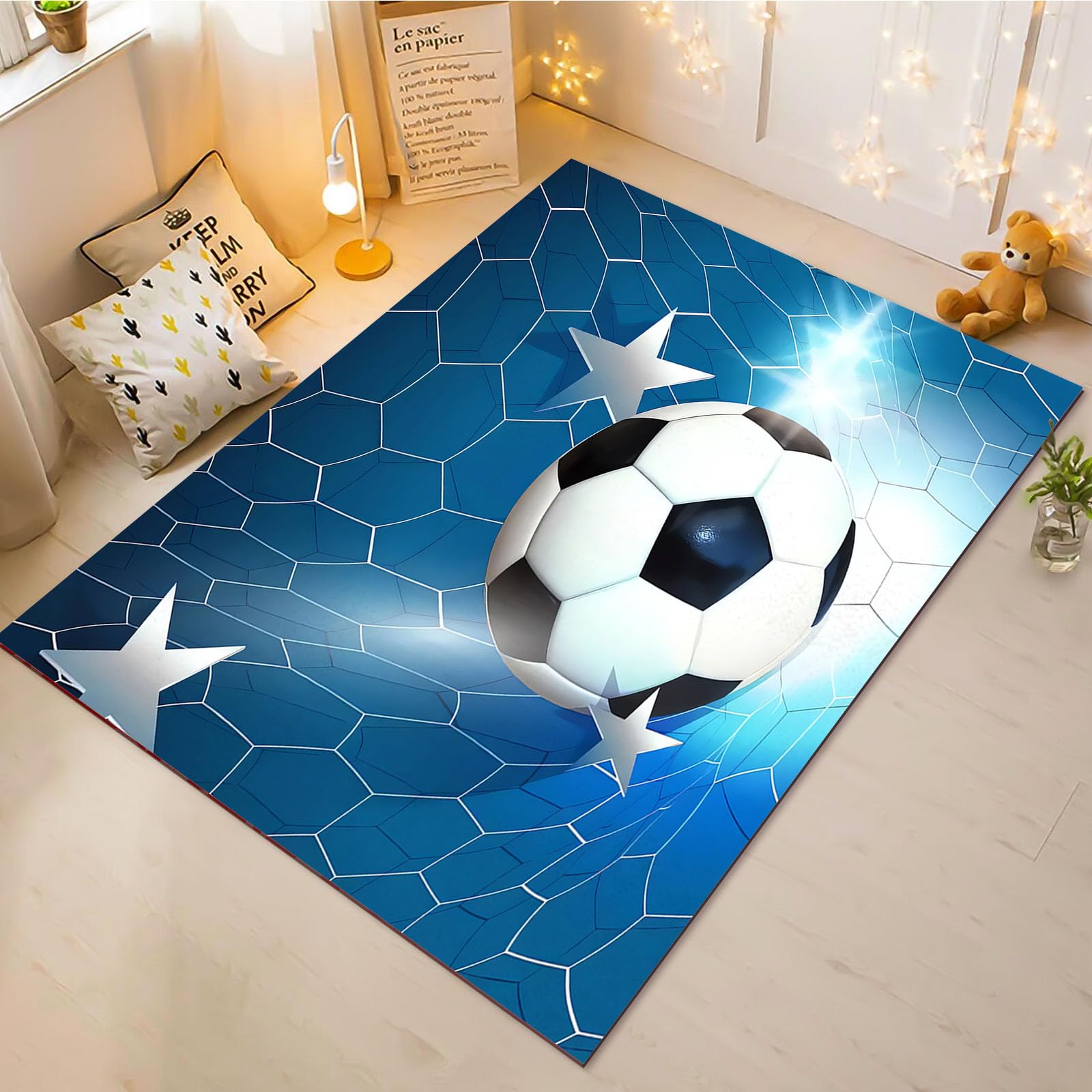 Tapis de football salon grand format 160x230 cm tapis de jeu sport