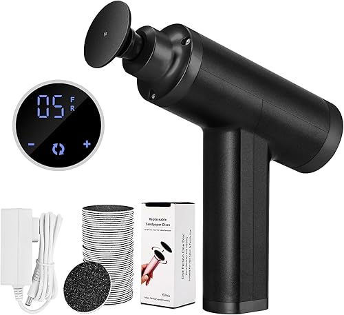 Miniatura 8 de Removedor de callos eléctrico mejorado para pies, 4500 rpm, velocidad ajustable, removedor eléctrico de callos de pies, lijadora de pies, lima de