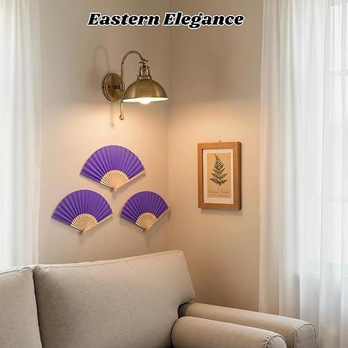 Miniatura 28 de JOHOUSE 12 abanicos de papel blanco de mano – Ventilador de mano plegable de 8.3 pulgadas, ventiladores plegables de mano para mujeres, ventilador