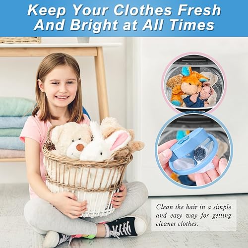 Miniatura 5 de Atrapa pelusas para lavandería, removedor de pelo de mascotas para lavandería, bolsa de malla flotante para lavadora, bolsa de malla de pelusa