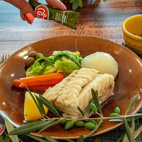 Miniatura 5 de Aceite de oliva virgen extra y vinagre, paquete de 28 (14 aceite de oliva y 14 vinagres) paquetes individuales para aderezo para ensaladas