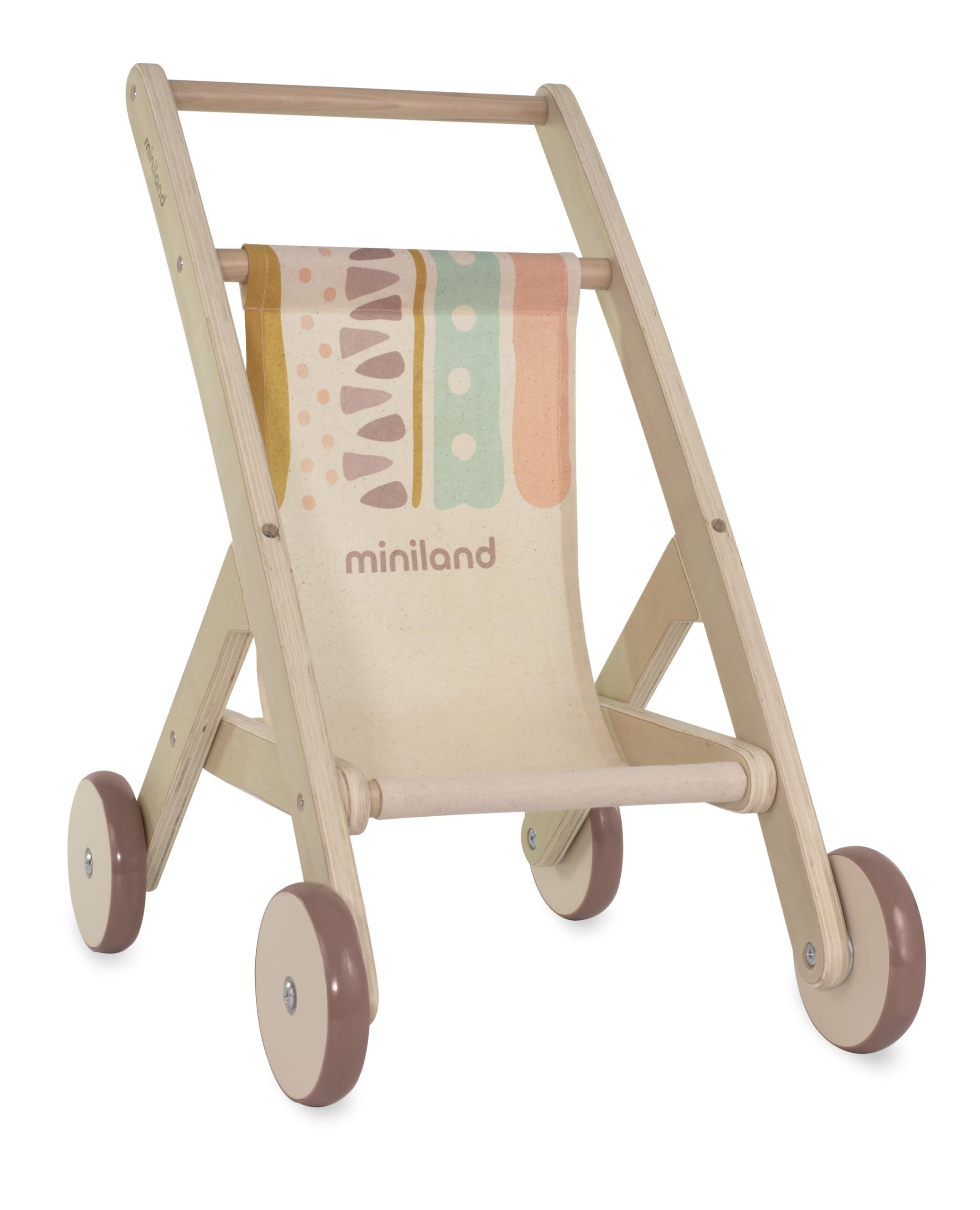 Miniland Dolls Dolls Pram Made from Wood from Sustainable Forests (FSC).
