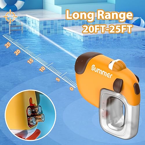 Miniatura 2 de DWI Dowellin - Pistolas de agua eléctricas para niños, pistolas de diseño de animales, juguetes de agua, juguetes de baño para manos pequeñas,