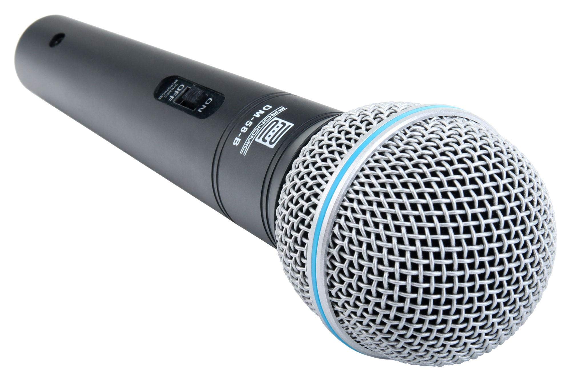 Pronomic Superstar Set de Micrófono (Set Completo, micrófono dinámico para Voz, Soporte de Brazo, Cable XLR de 5m, Pinza para micrófono) Negro