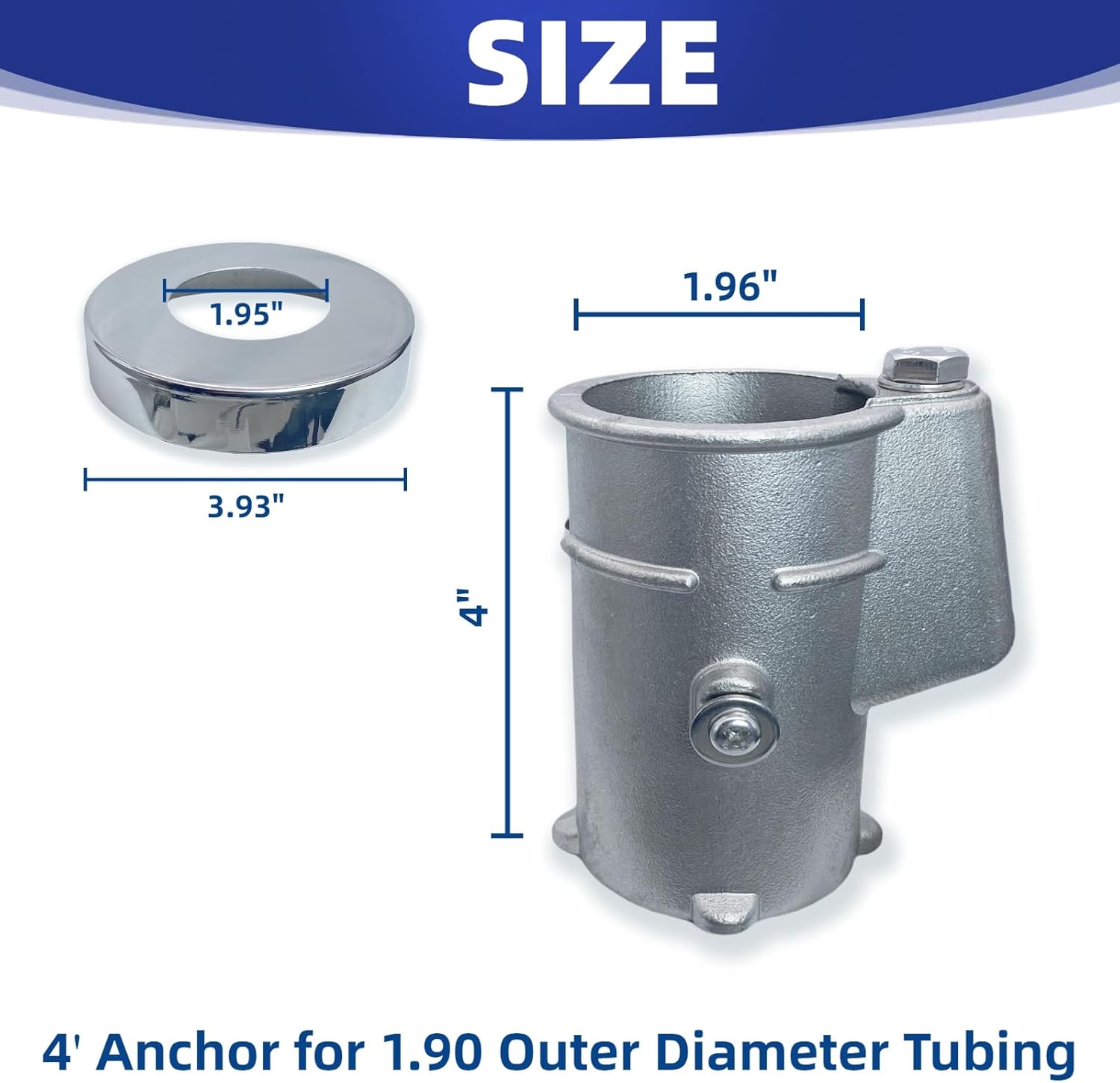 Pool Handrail Anchor Kit – Heavy-Duty 316 Stainless Steel Anchors for Inground Pool Ladder Escutcheons, Prevents Corrosion, Concealed Design Pack 2 - Image 3