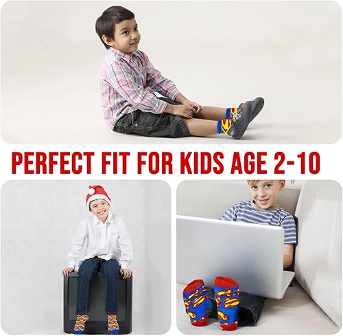 Miniatura 4 de DC Comics Calcetines para niños, paquete de 10 calcetines para niños con Batman, Superman, Wonder Woman y Flash