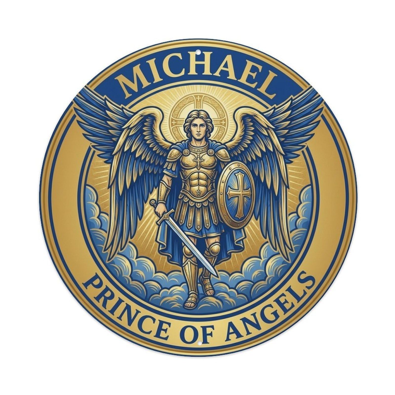 St Michael Archangel Faith Defender Prince of Angels Metal Tin Sign