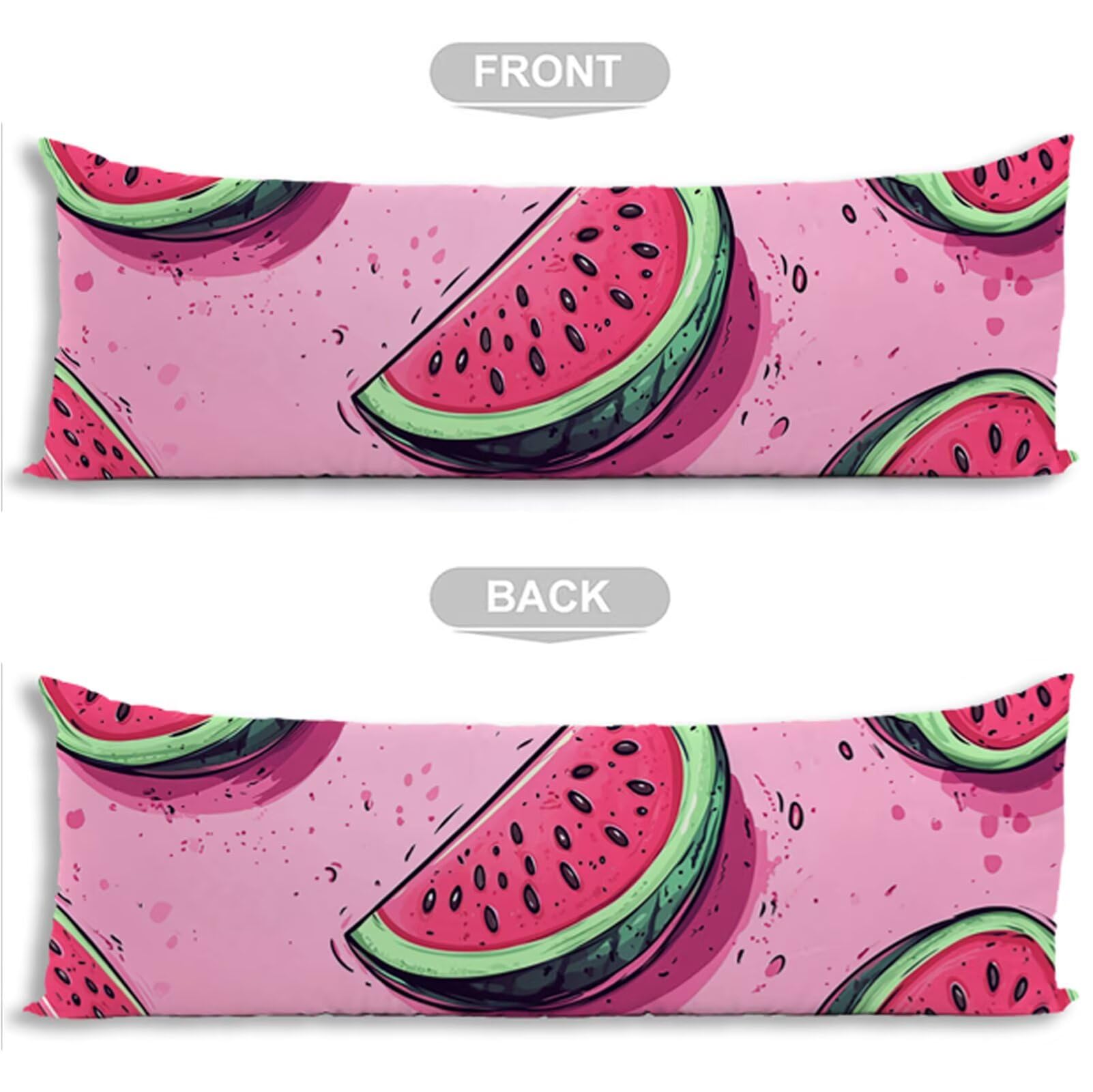 Poszewki na poduszki do łóżka 160 x 50 cm Różowe poszewki na poduszki na sofę 160 x 50 arbuz aksamitna poszewka na poduszkę z niewidocznym zamkiem błyskawicznym poszewka na poduszkę na sofę ogród