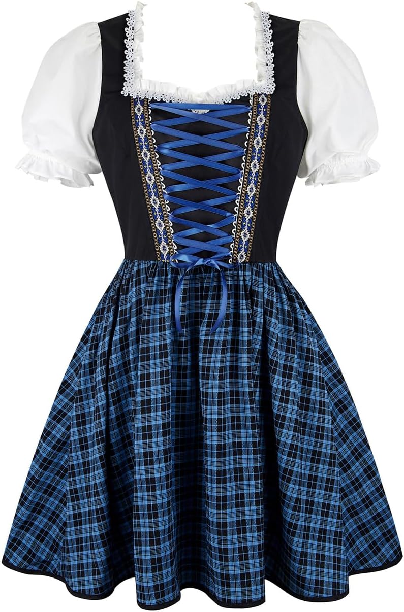 Lehauya Oktoberfest Outfits Women Dirndl: Bavarian Dress Carnival Festival Beer Costume for Themed Party Aged 30-40 - Image 9