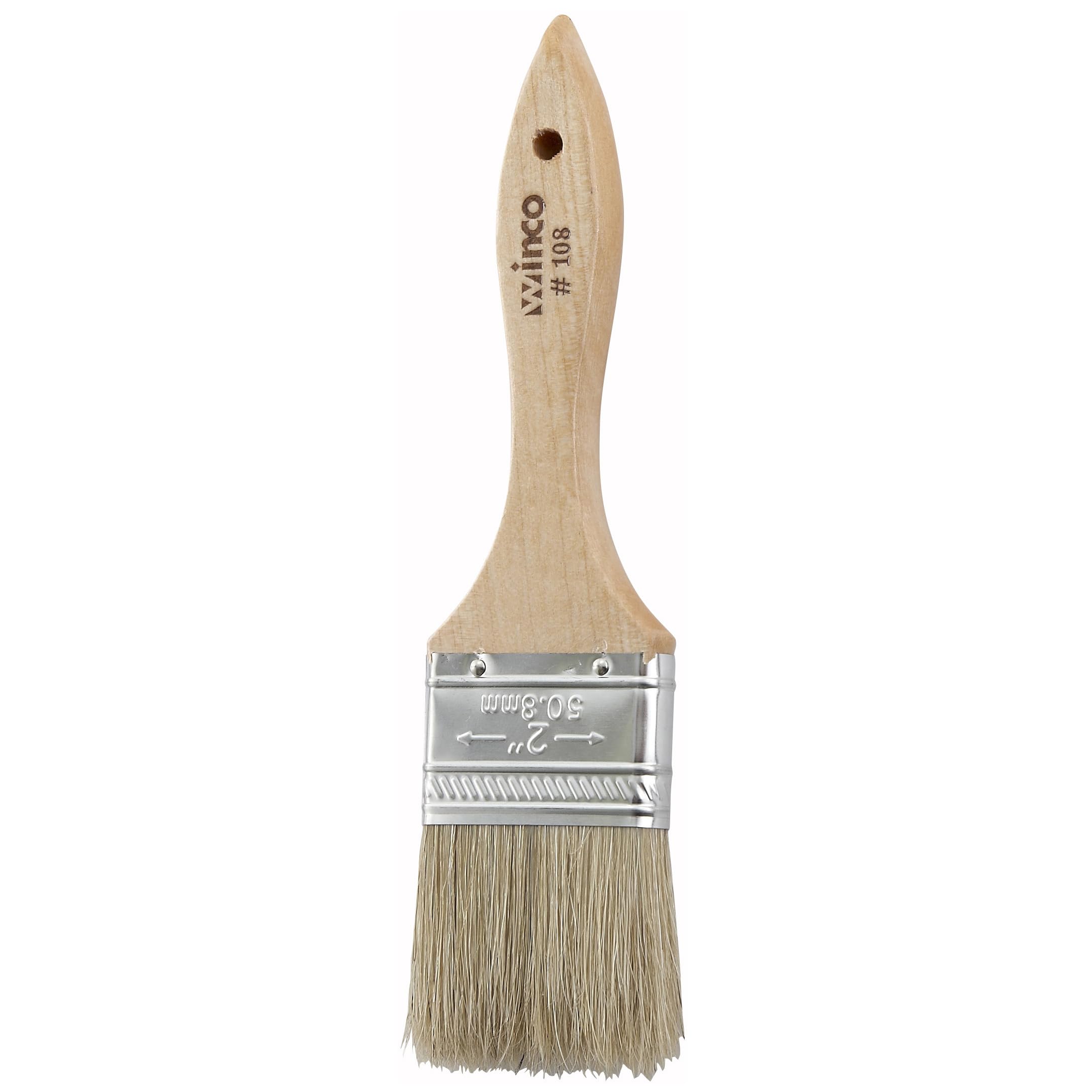 Winco 2" Boar Bristle Heavy-Duty Pastry Brush