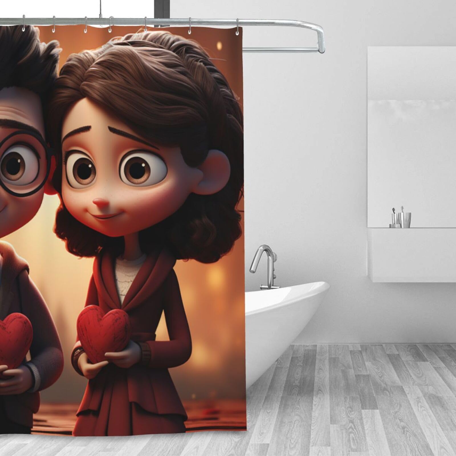 Rideau de douche 183 x 183 cm anti-moisissure pour remplacer un vieux rideau