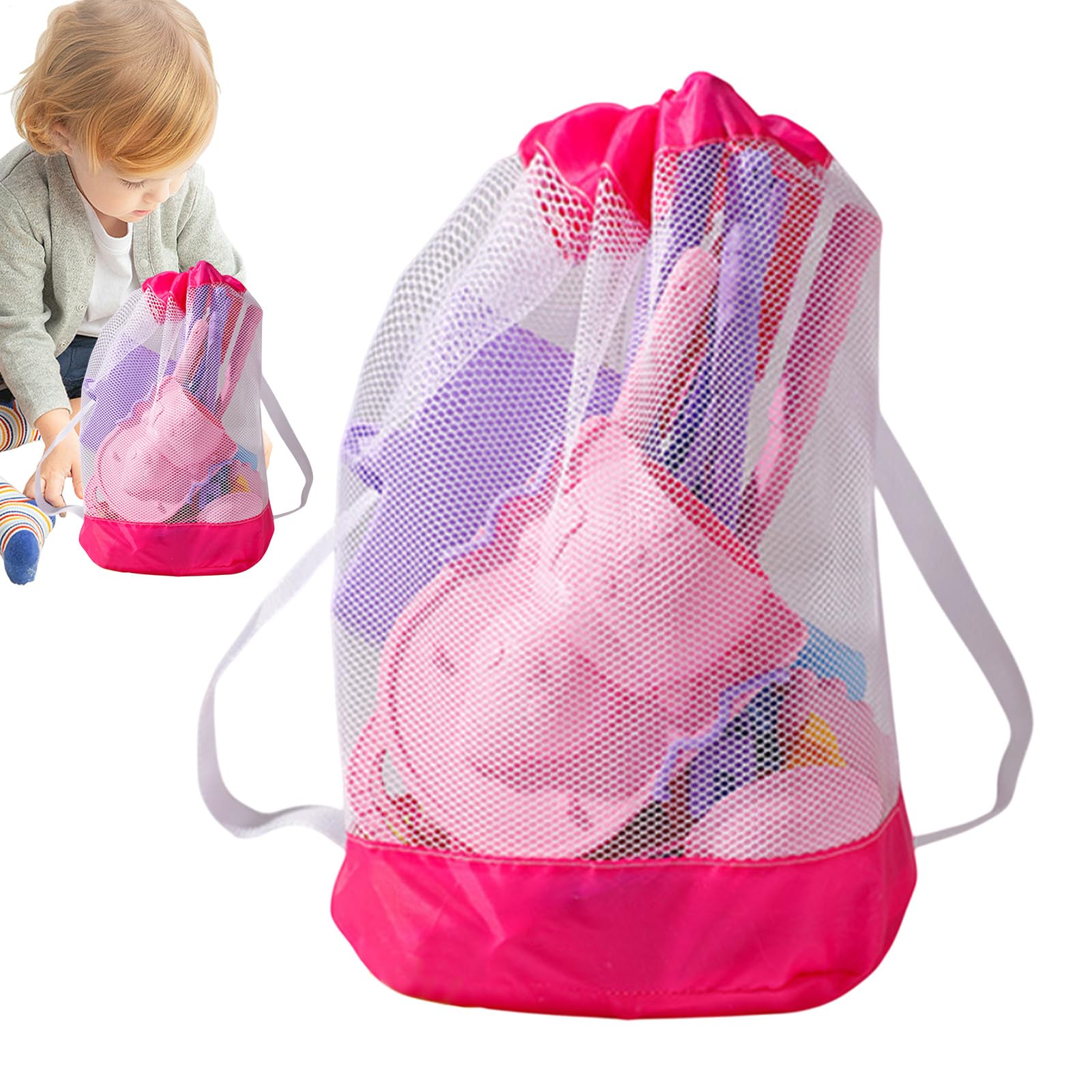 Ensemble de de Plage de Sable de avec Seau Pliable et Sac en Filet
