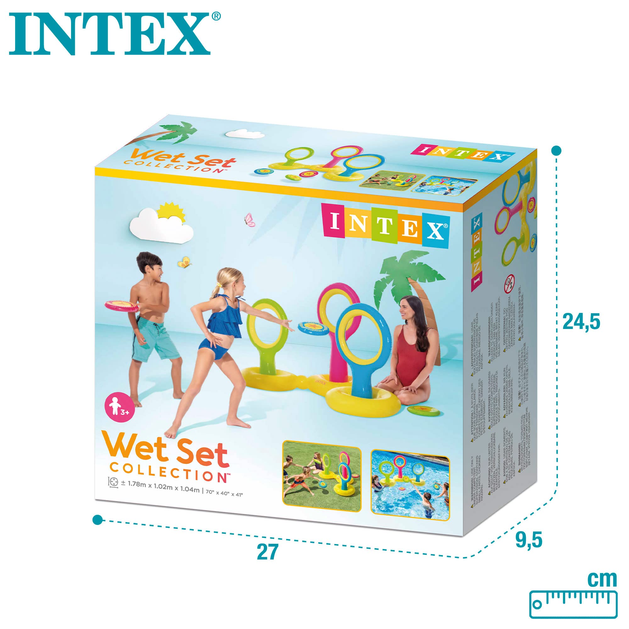 Intex 57510NP Gioco Del Disco Gonfiabile Galleggiante Vinile Multicolore 178x102x104 cm