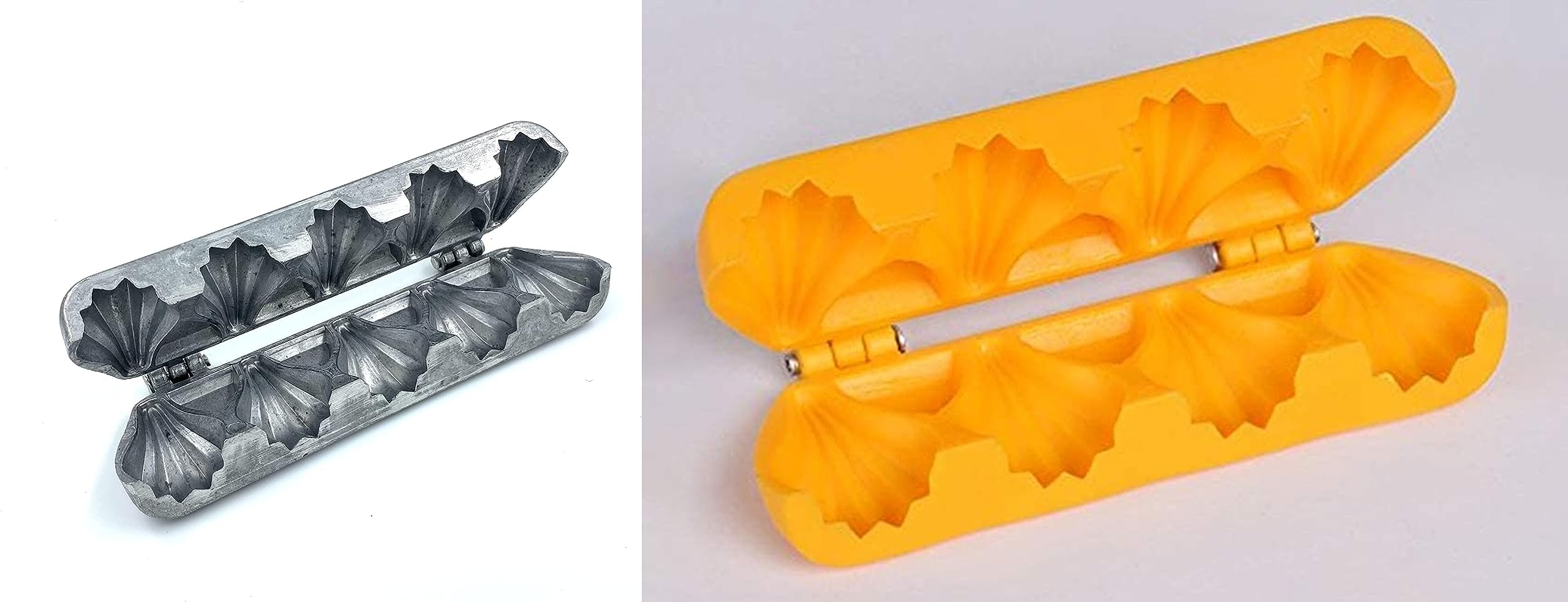 Set of 2 Modak Patti Aluminium and Plastic with 5 and 4 Cavity for Unique Shape and Sizes modak molds for Ganesh Chaturthi and nevadya Prasad-image-39