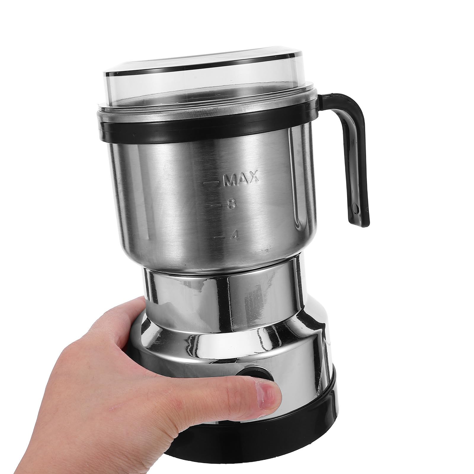 Beaupretty Molinillo de Granos para Cocina Motor Potente y 6 Cuchillas de Acero Inoxidable, Capacidad de 500 Ml, Fácil de Limpiar, Adecuado para Encimera y Viaje