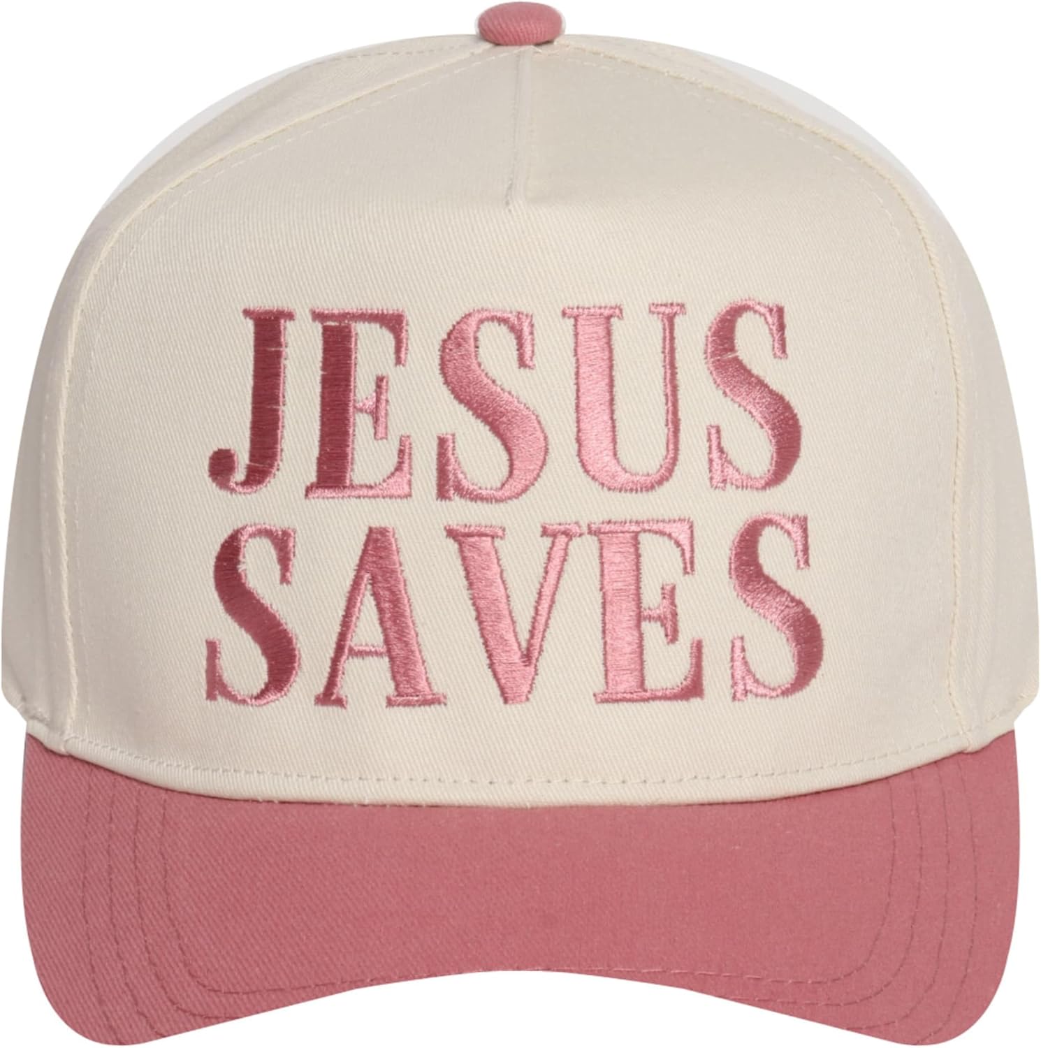 MIRMARU Christian Theme Embroidered 5 Panel Cotton Trucker Hat Snapback Cap for Men and Women