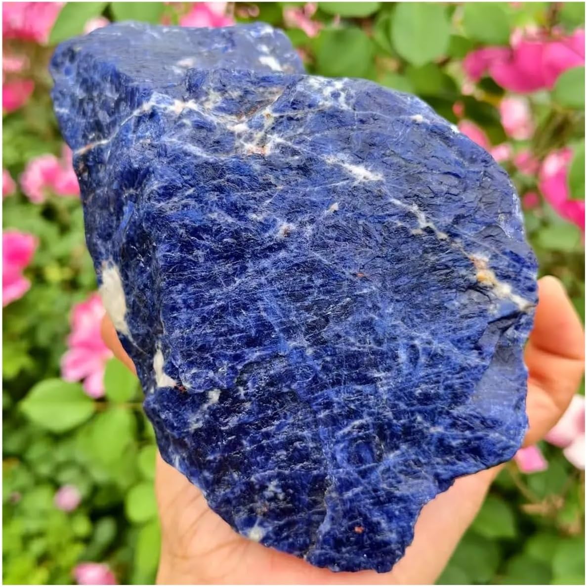 1pcs 300-400g Blue Sodium Stone Rough Rock Quartz Crystal Ore
