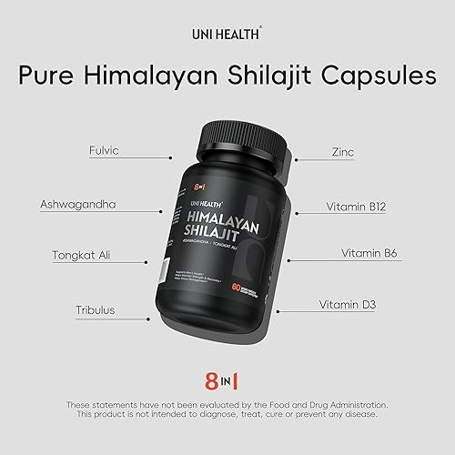 Miniatura 3 de Shilajit del Himalaya para hombres y mujeres  Tongkat Ali, Ashwagandha, ácido fúlvico, zinc, B6, B12, D3 para hombres  Suplemento puro de Shilajits