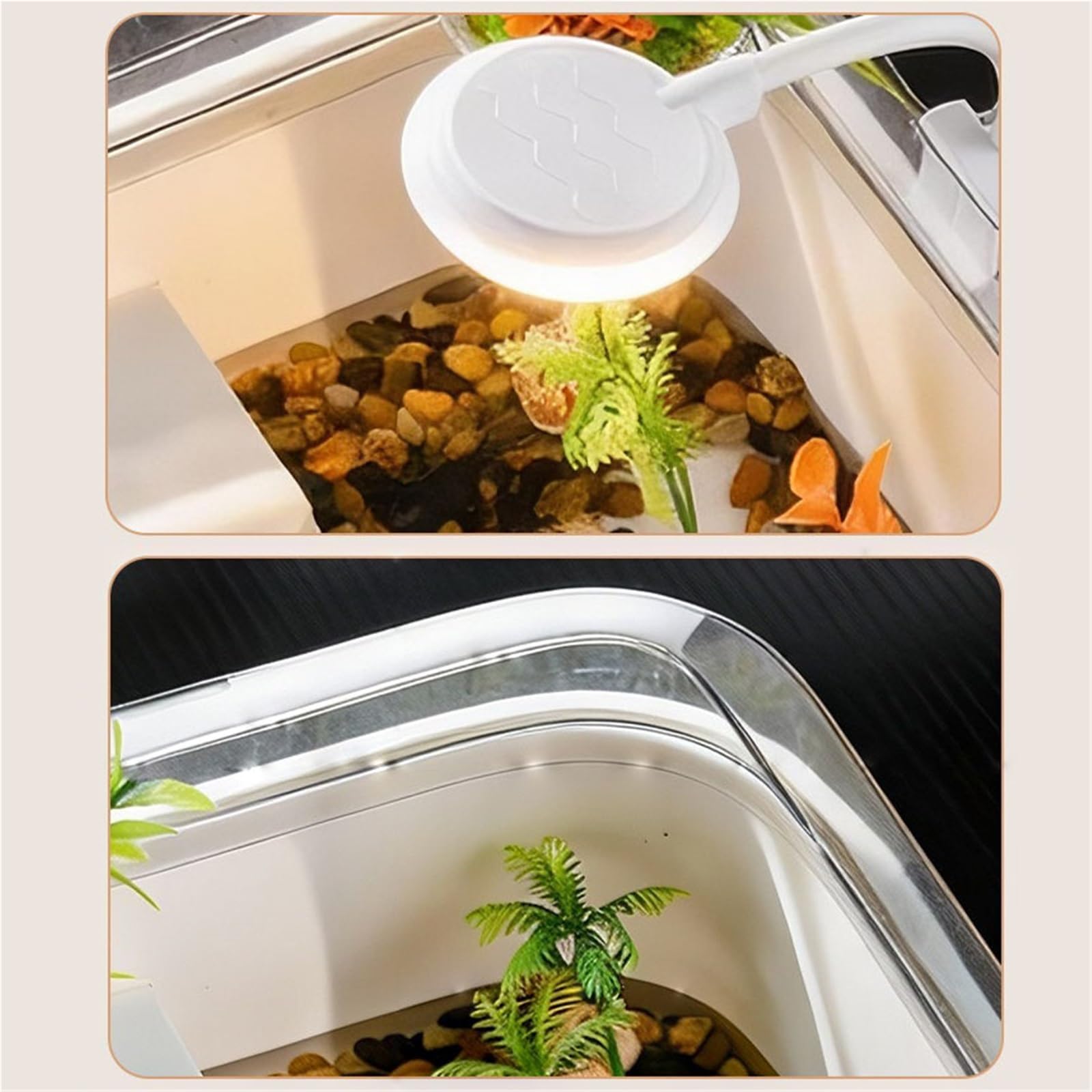 Siedlisko terrarium Domowy zbiornik na żółwie, platforma do suszenia słońcu, mały domek dla zwierząt wspinaczkowych Terrarium akwariowe