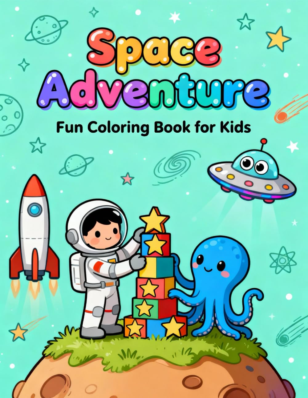 Space Adventure: A Fun Coloring Journey Through Planets and Stars