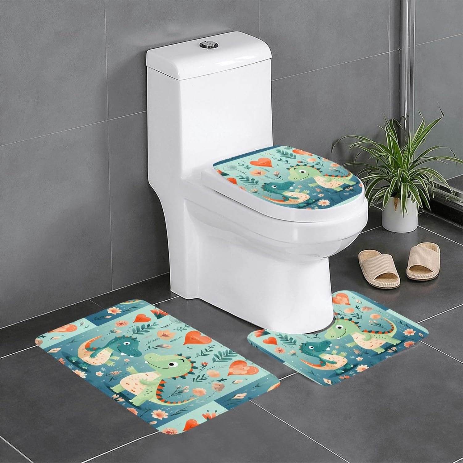 WHJWXC Bathroom Rug Sets with 3 Pieces, Soft and Durable Bath Mats for