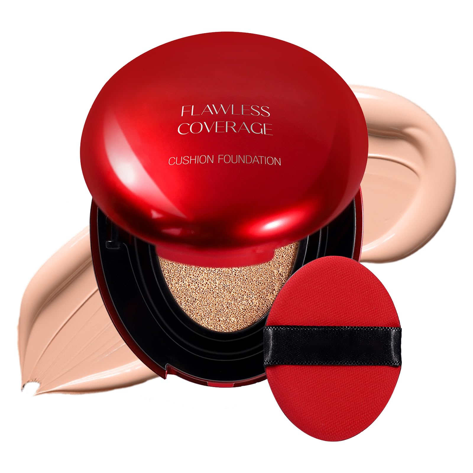 Air Cushion Foundation, Volle Deckkraft Für Glättenden Und Makellosen Make-Up Effekt, Feuchtigkeitsspendend Und Wasserfe