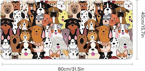 Miniatura 2 de Britimes Alfombrilla de mouse grande para juegos, lindo perro, antideslizante, tapete de escritorio para teclado y mouse para jugadores, oficina y