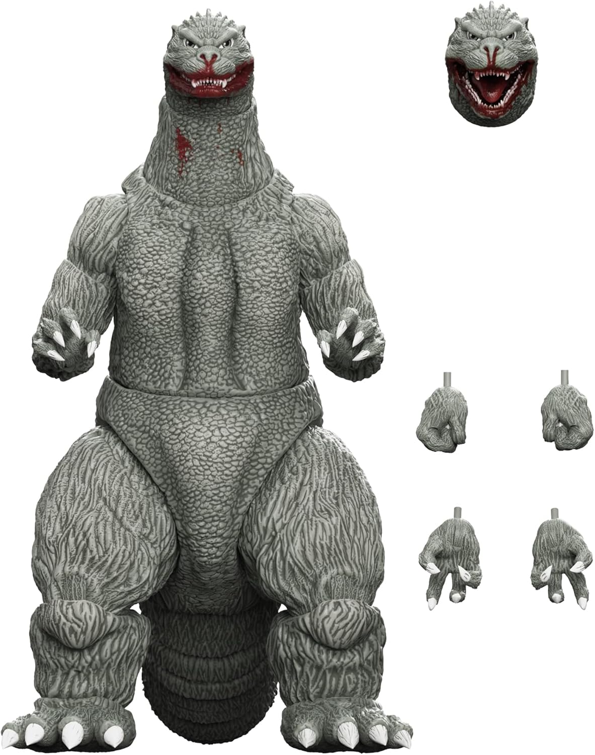 Super7 ULTIMATES! Toho Godzilla Grayscale Comic Book (Thirsty for Blood) - 7" Toho Godzilla Action Figure with Accessories - Classic Comic Book Collectibles and Retro Toys